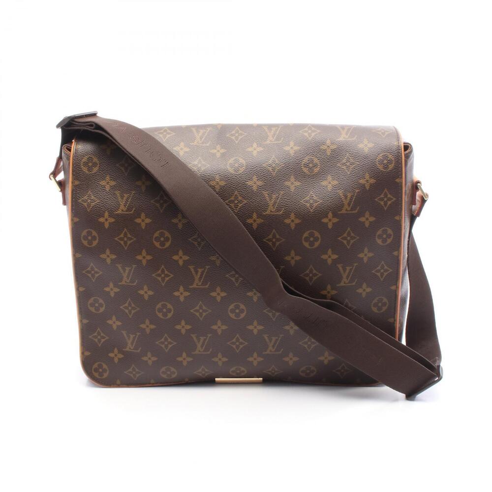 Louis Vuitton Abesses Monogram Shoulder Bag Canvas Leather Brown